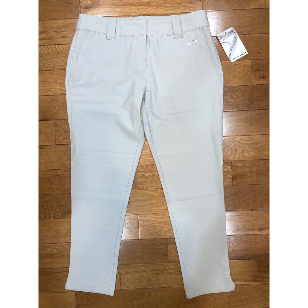 NWT Oakley Lightweight 4-Way Stretch Performance Troon Pant Light Grey Size 10